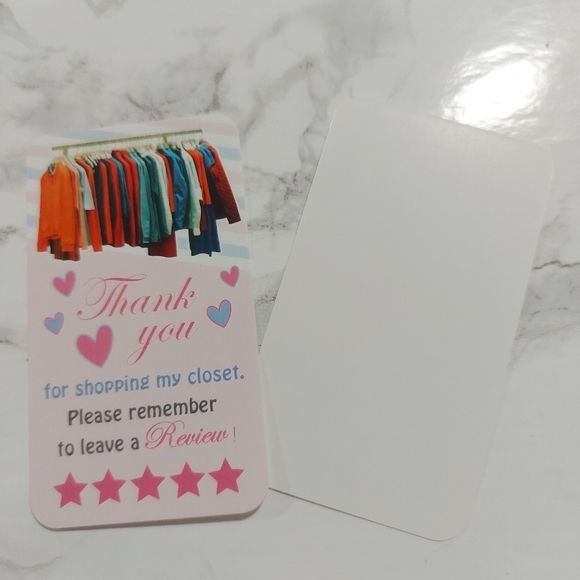 ♥️ 5x25 / 50 Thank You You Cards - Picture 3 of 4